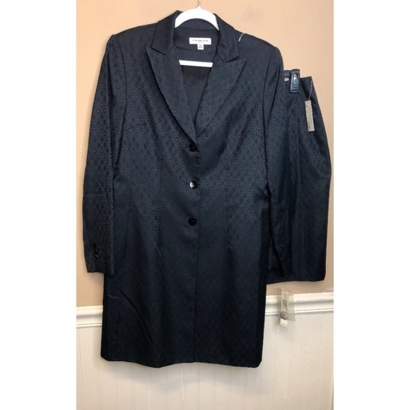 Amanda Smith Black Jacket Skirt Set Size 10 NWT - Picture 1 of 7